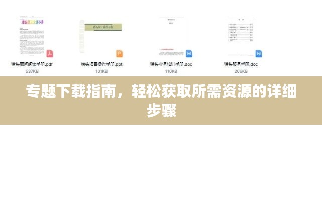专题下载指南，轻松获取所需资源的详细步骤