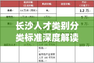 长沙人才类别分类标准深度解读