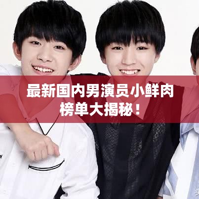 最新国内男演员小鲜肉榜单大揭秘！