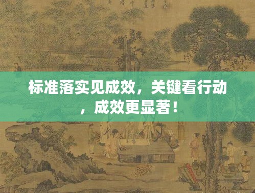 标准落实见成效，关键看行动，成效更显著！