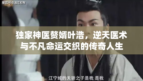 独家神医赘婿叶浩，逆天医术与不凡命运交织的传奇人生