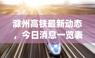 滁州高铁最新动态，今日消息一览表
