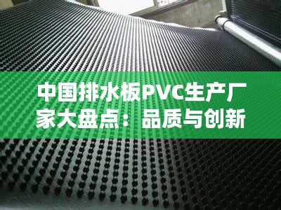 中国排水板PVC生产厂家大盘点：品质与创新的引领者