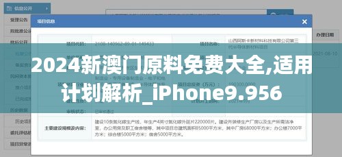 2024新澳门原料免费大全,适用计划解析_iPhone9.956