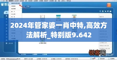 2024年管家婆一肖中特,高效方法解析_特别版9.642