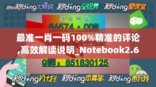 最准一肖一码100%精准的评论,高效解读说明_Notebook2.640