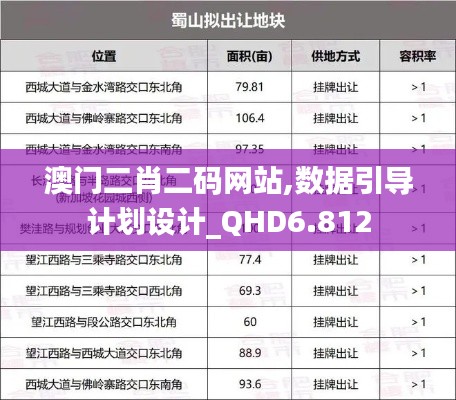 澳门二肖二码网站,数据引导计划设计_QHD6.812