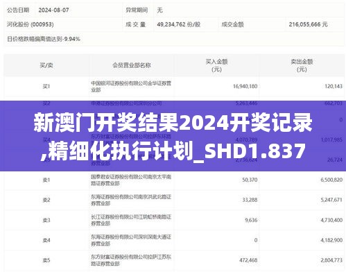 新澳门开奖结果2024开奖记录,精细化执行计划_SHD1.837