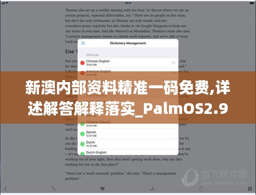 新澳内部资料精准一码免费,详述解答解释落实_PalmOS2.982