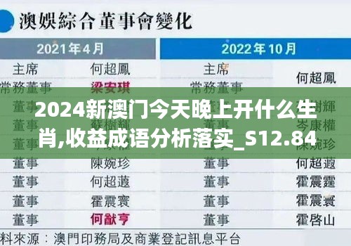 2024新澳门今天晚上开什么生肖,收益成语分析落实_S12.841