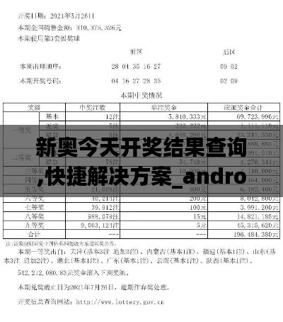 新奥今天开奖结果查询,快捷解决方案_android3.149