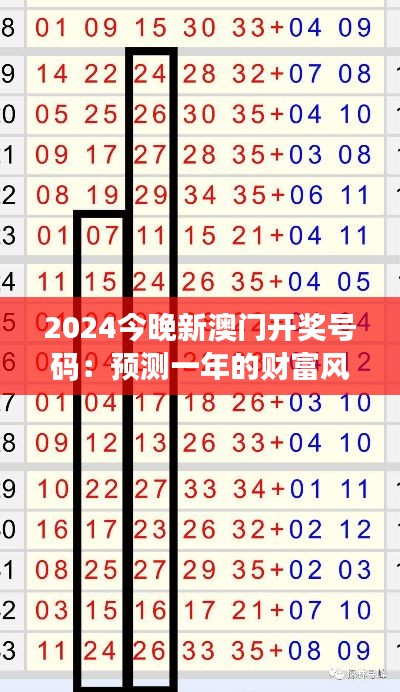 2024今晚新澳门开奖号码：预测一年的财富风暴，好运即将来临！