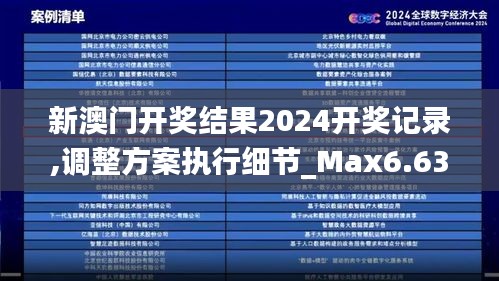 新澳门开奖结果2024开奖记录,调整方案执行细节_Max6.633