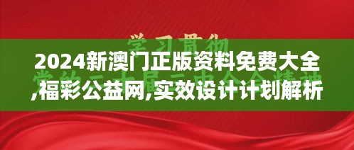 2024新澳门正版资料免费大全,福彩公益网,实效设计计划解析_Pixel6.220