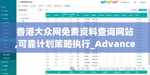 香港大众网免费资料查询网站,可靠计划策略执行_Advance19.905