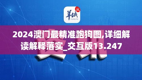 2024澳门最精准跑狗图,详细解读解释落实_交互版13.247