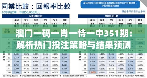 澳门一码一肖一恃一中351期：解析热门投注策略与结果预测