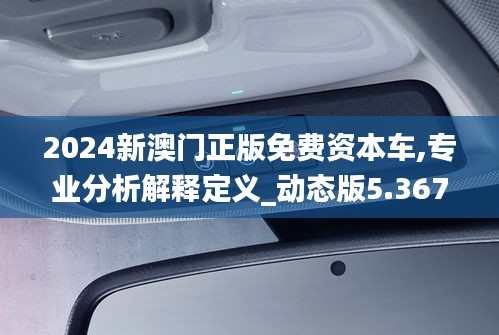 2024新澳门正版免费资本车,专业分析解释定义_动态版5.367