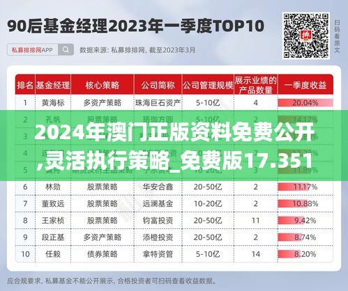 2024年澳门正版资料免费公开,灵活执行策略_免费版17.351