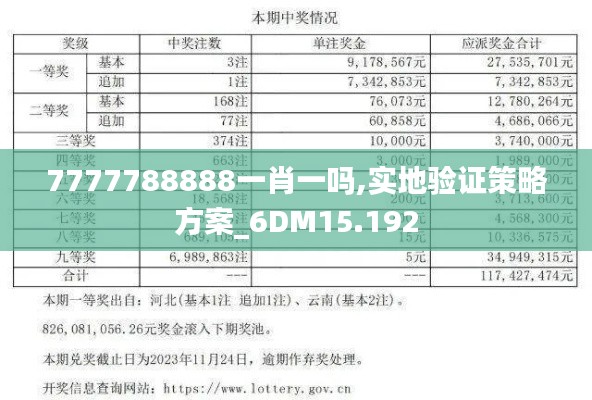 7777788888一肖一吗,实地验证策略方案_6DM15.192