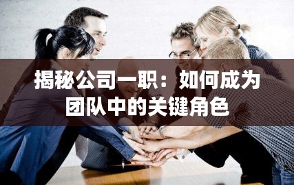 揭秘公司一职：如何成为团队中的关键角色