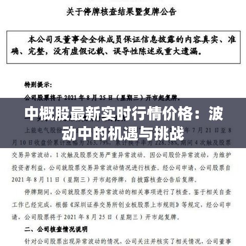 中概股最新实时行情价格：波动中的机遇与挑战