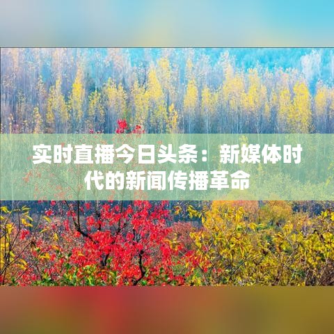 实时直播今日头条：新媒体时代的新闻传播革命