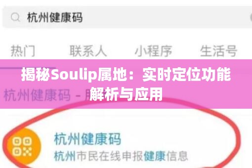 揭秘Soulip属地：实时定位功能解析与应用