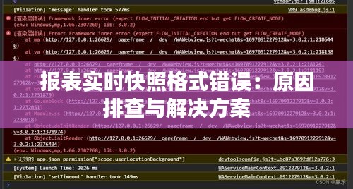 报表实时快照格式错误：原因排查与解决方案