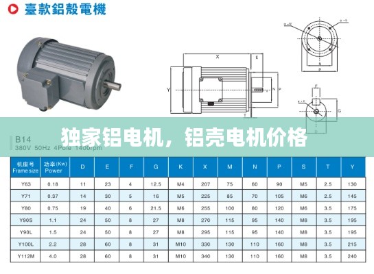 独家铝电机，铝壳电机价格 