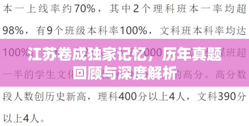 江苏卷成独家记忆，历年真题回顾与深度解析