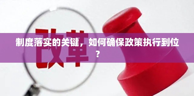 制度落实的关键，如何确保政策执行到位？