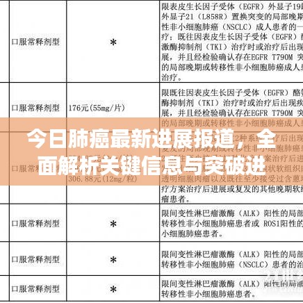 今日肺癌最新进展报道，全面解析关键信息与突破进展