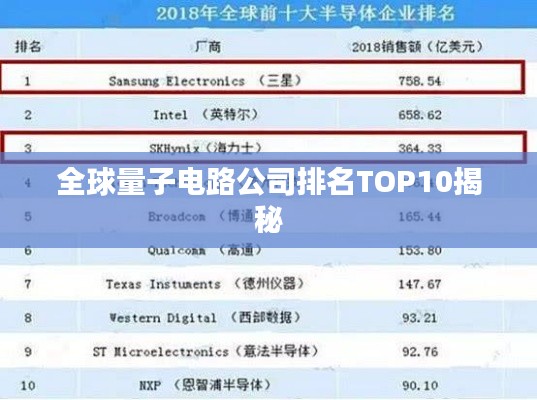 全球量子电路公司排名TOP10揭秘