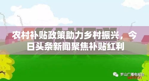 农村补贴政策助力乡村振兴，今日头条新闻聚焦补贴红利