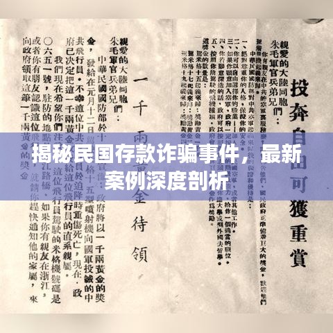 揭秘民国存款诈骗事件，最新案例深度剖析