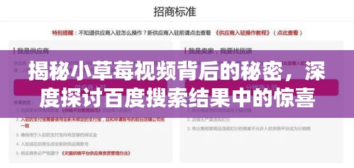 揭秘小草莓视频背后的秘密，深度探讨百度搜索结果中的惊喜内容