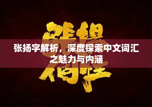 张扬字解析，深度探索中文词汇之魅力与内涵